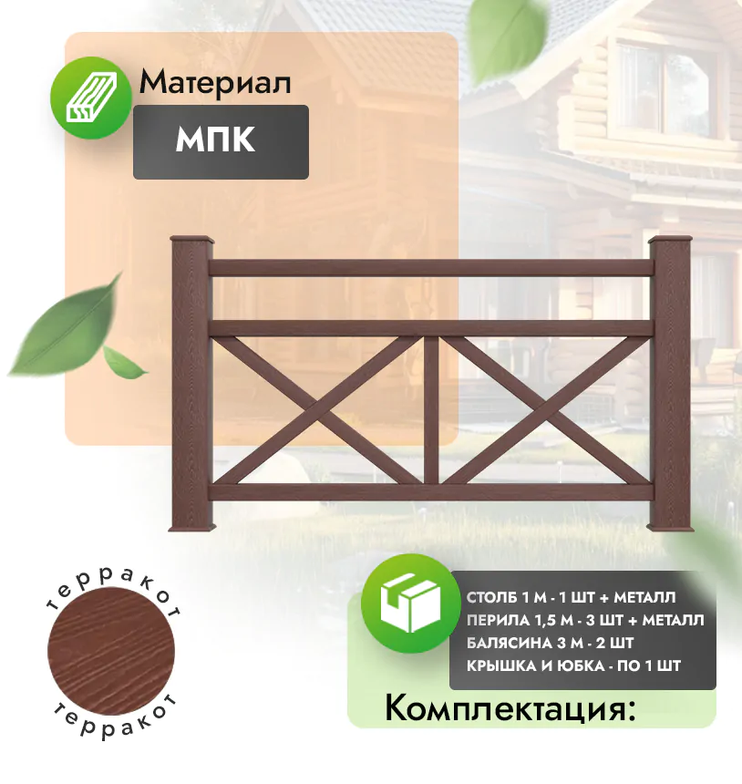 Комплект ограждения Magnifico (с металлом) - Антрацит
