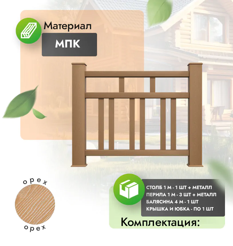 Комплект ограждения Imperiale (с металлом) - Антрацит