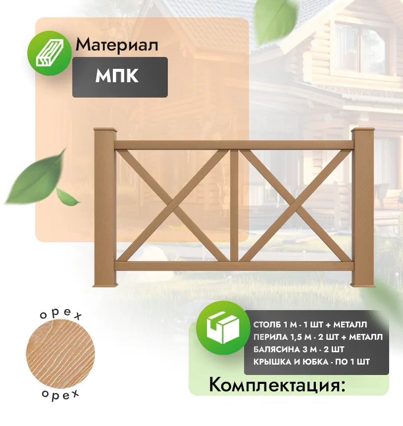 Комплект ограждения Aristo (с металлом) - Антрацит